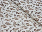 BROWN MANGO PRINTED PREMIUM MIX COTTON SHIRT FABRIC.